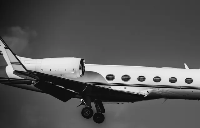 Business jet on the ramp
